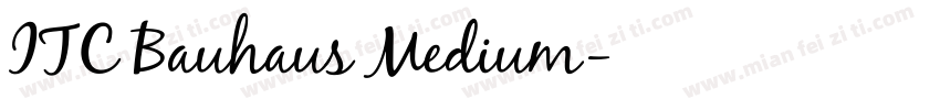 ITC Bauhaus Medium字体转换